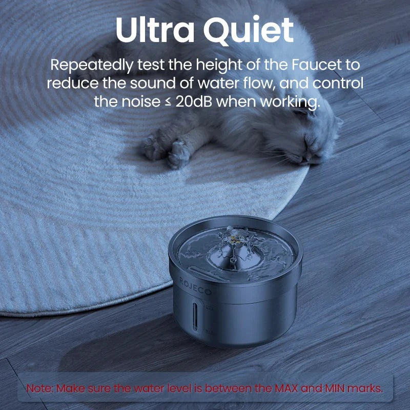 ROJECO Stainless Steel Pet Drinking Fountain Automatic Water