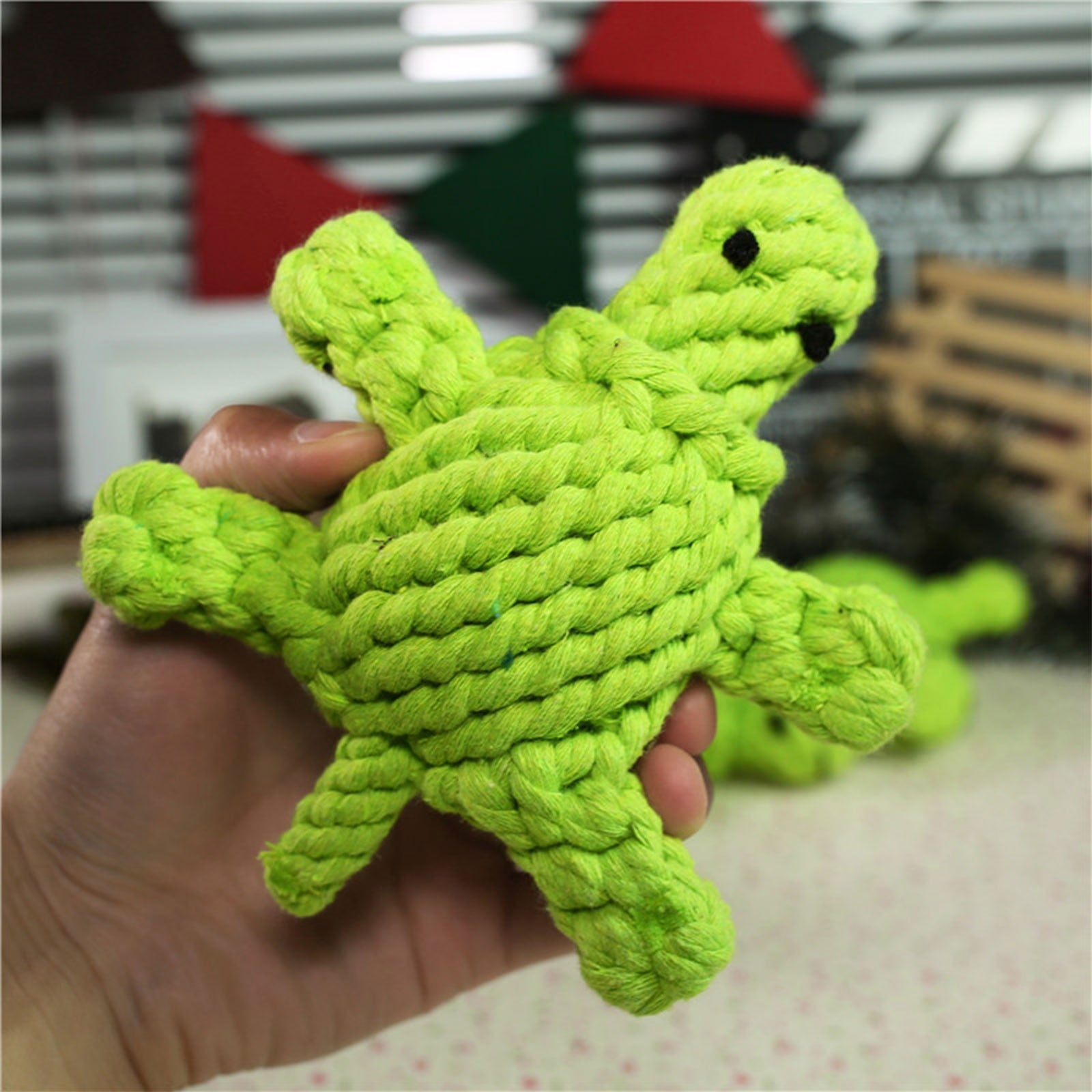 Pet Cotton Rope Toy Small Turtle 