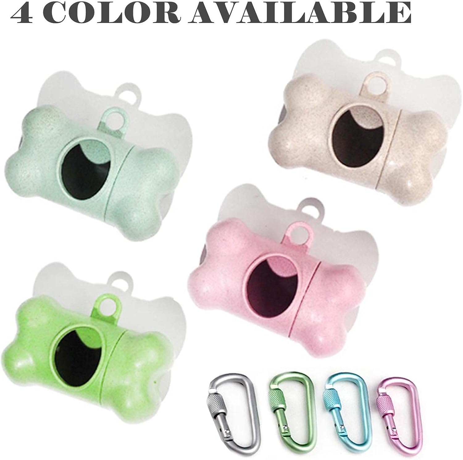 Dog Poop Pickup Bags Holder Dispenser with Standard-Sized (1 Holder 195 Bags)