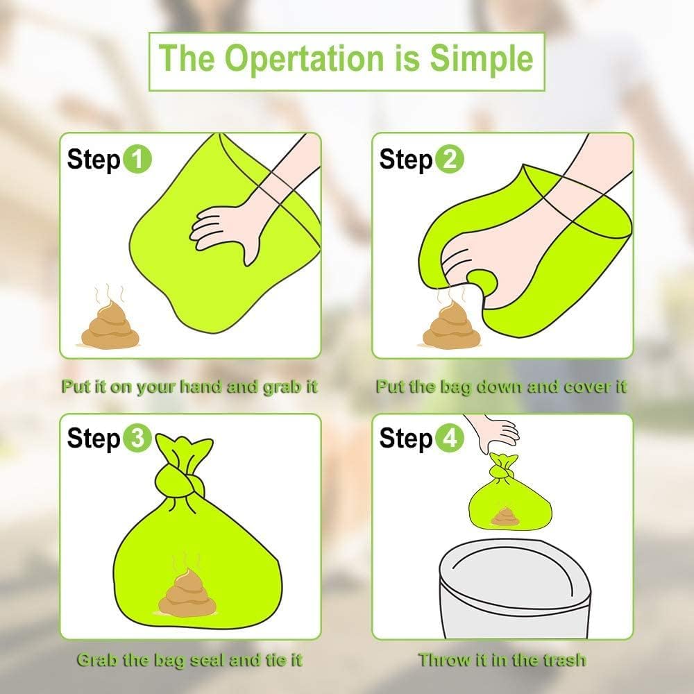 Dog Poop Pickup Bags Holder Dispenser with Standard-Sized (1 Holder 195 Bags)