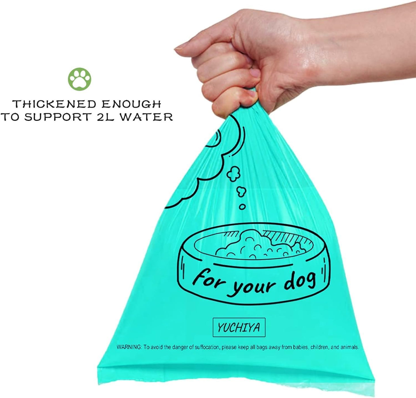 Dog Poop Pickup Bags Holder Dispenser with Standard-Sized (1 Holder 195 Bags)