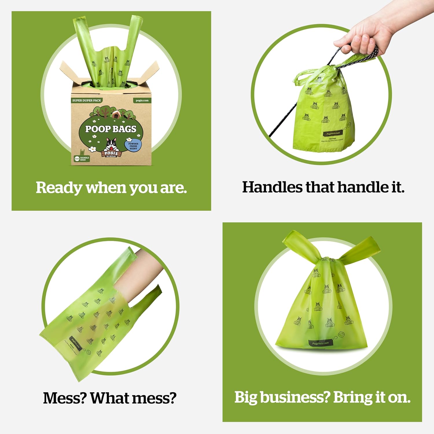 Pogi’S Dog Poop Bags with Handles / 900-Count