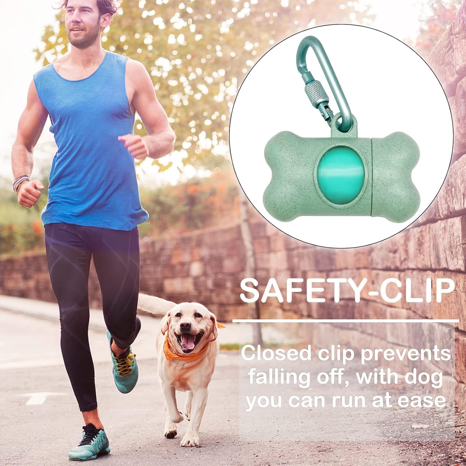 Dog Poop Pickup Bags Holder Dispenser with Standard-Sized (1 Holder 195 Bags)