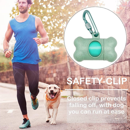 Dog Poop Pickup Bags Holder Dispenser with Standard-Sized (1 Holder 195 Bags)
