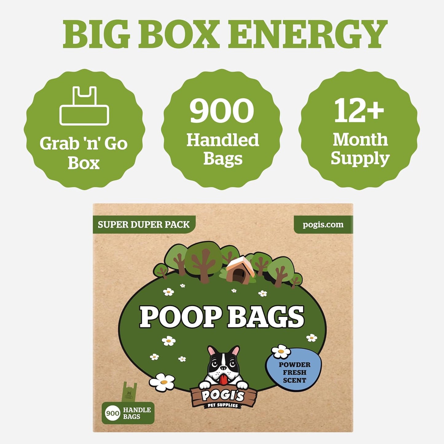 Pogi’S Dog Poop Bags with Handles / 900-Count