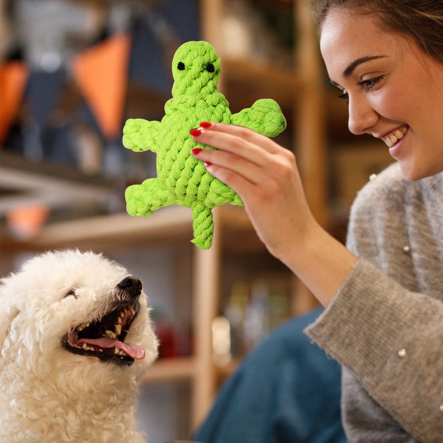 Pet Cotton Rope Toy Small Turtle 