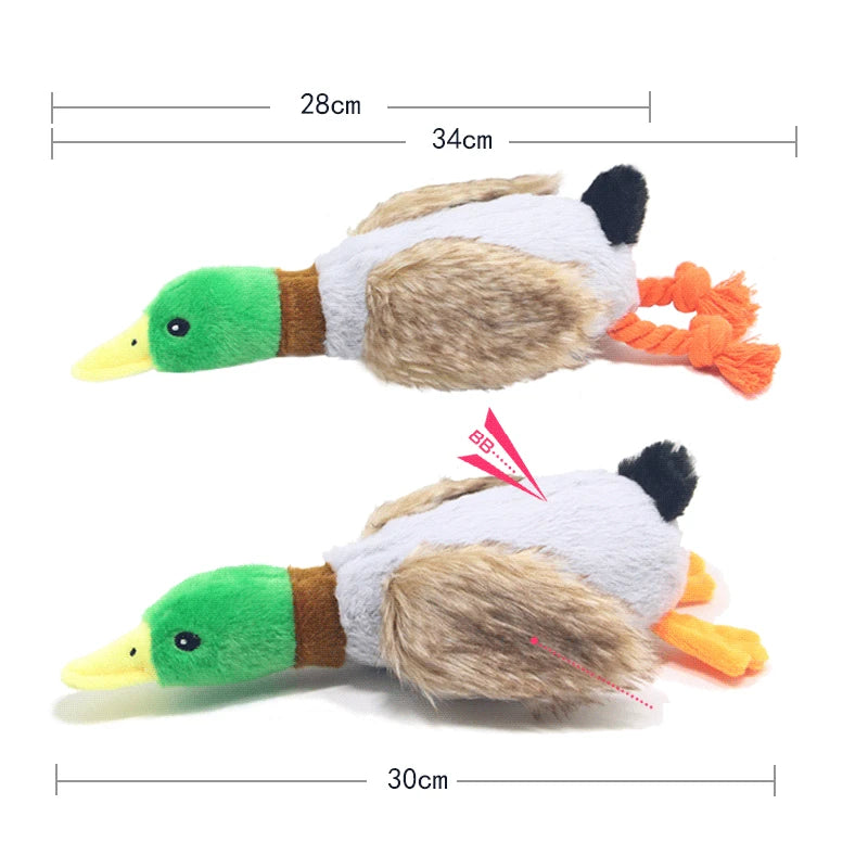 Cute Plush Duck Sound Pet Toys Stuffed Squeaky
