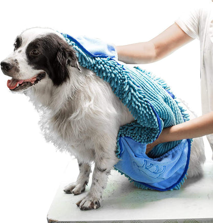 Quick Dry Towel for Dogs | Ultra Absorbent Microfiber Shammy | Extra Large 35X15 Size for All Breeds | 