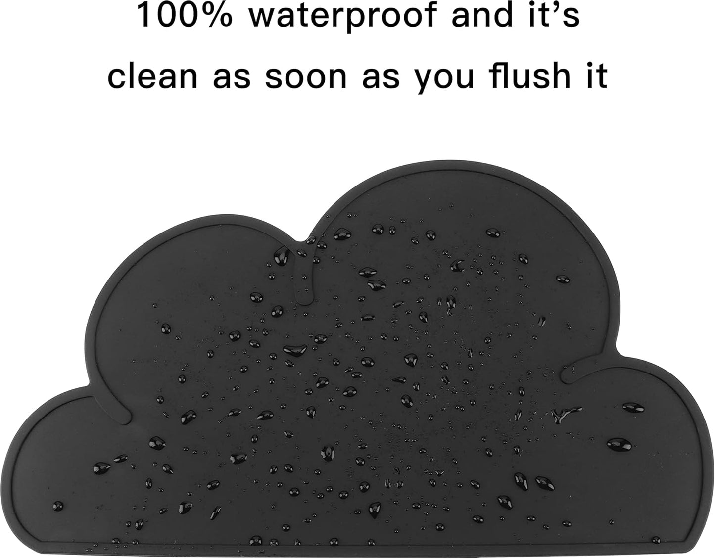 Pet Food Mats–Dog Cat Feeding Mat Top Grade Cloud Silicone Pad Anti-Slip Waterproof Anti-Slip Bowl Placemat