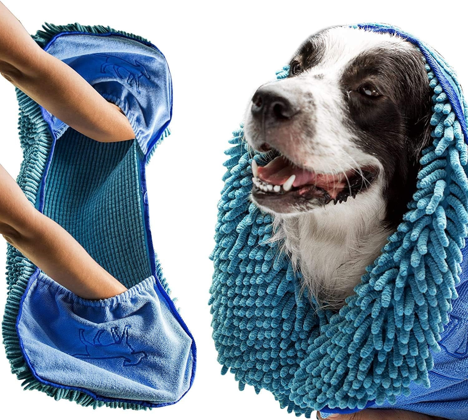 Quick Dry Towel for Dogs | Ultra Absorbent Microfiber Shammy | Extra Large 35X15 Size for All Breeds | 