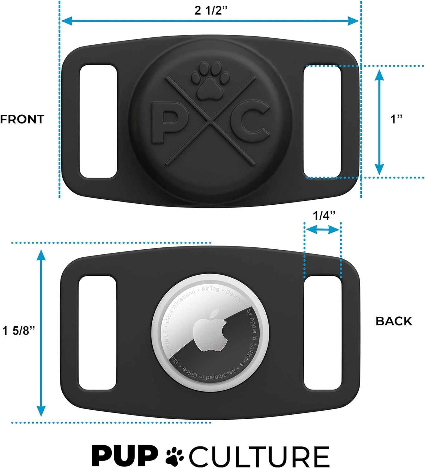 Airtag Dog Collar | Durable & Protective Dog Airtag Holder - Track Your Pet Using Apple Airtag Technology