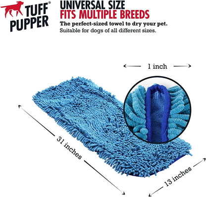 Quick Dry Towel for Dogs | Ultra Absorbent Microfiber Shammy | Extra Large 35X15 Size for All Breeds | 