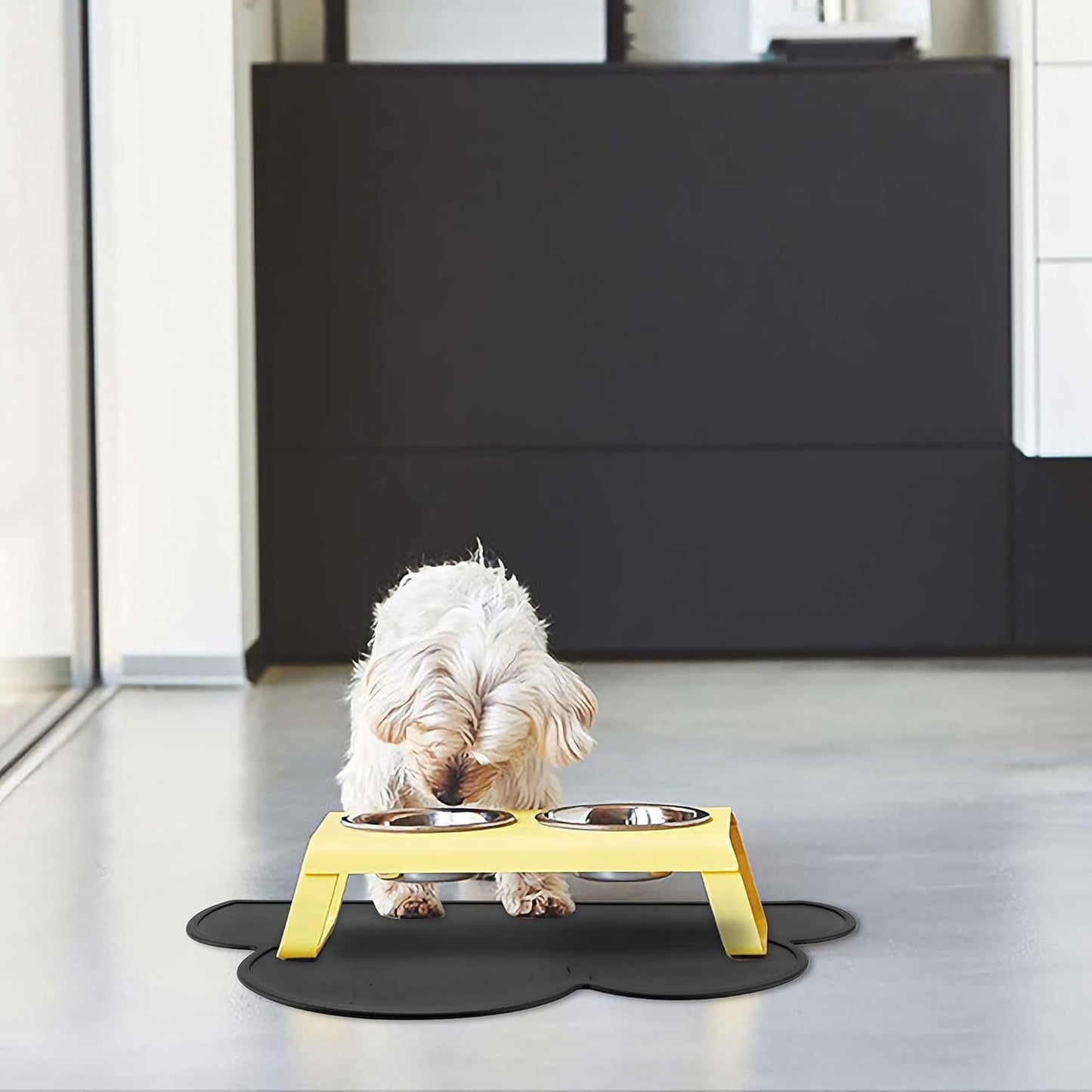Pet Food Mats–Dog Cat Feeding Mat Top Grade Cloud Silicone Pad Anti-Slip Waterproof Anti-Slip Bowl Placemat