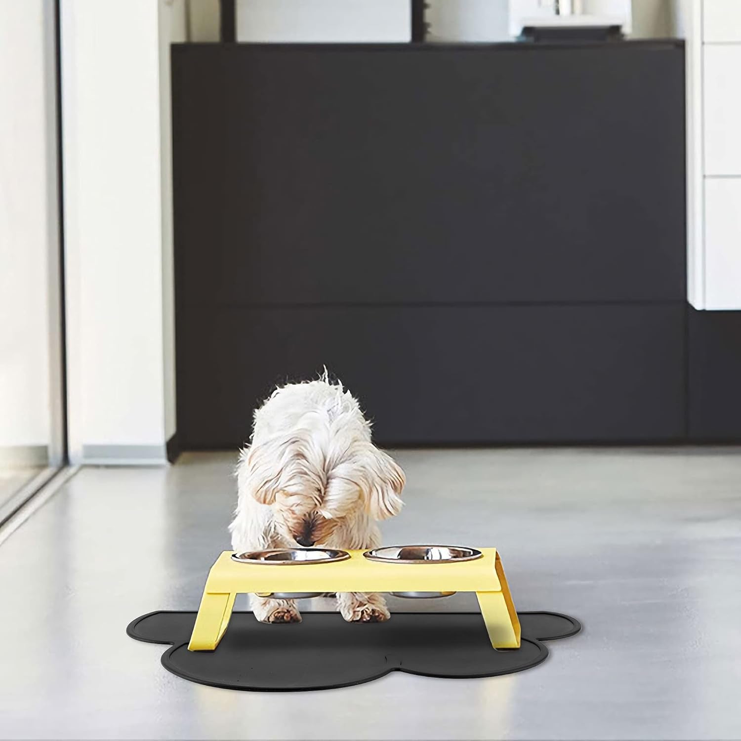 Pet Food Mats–Dog Cat Feeding Mat Top Grade Cloud Silicone Pad Anti-Slip Waterproof Anti-Slip Bowl Placemat